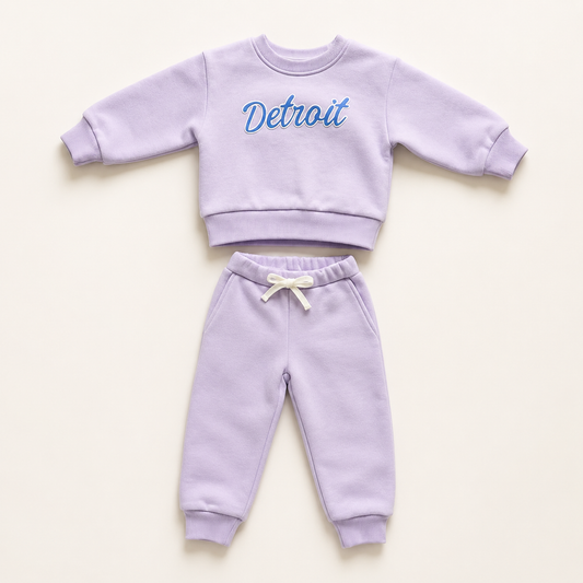 Detroit Kids Sweat Set | Lilac