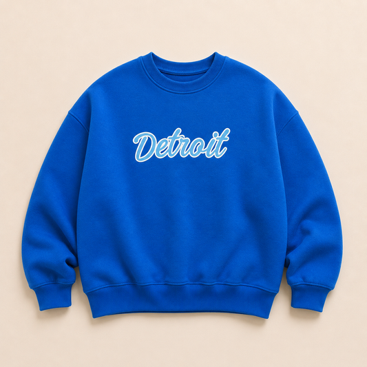 Detroit Adult Crewneck | Aloha Blue